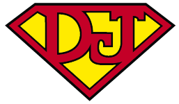 superheroes dj logo